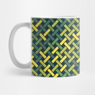 Weave Pattern (Green Yellow) Mug